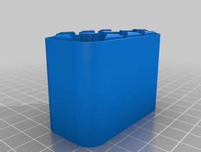 8x aa caso de células bot los contenedores personalizado 3d print model - Mito3D
