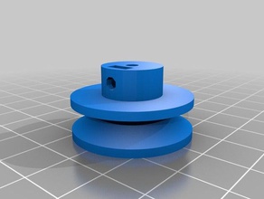 my customized pulley customizer hacked together 2 other customizers parts 3d print model - Mito3D