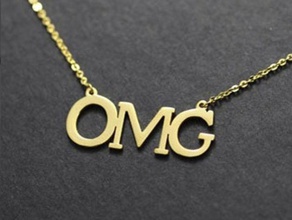 omg fashion amulet gold jewelry necklace pendant 3d print model - Mito3D