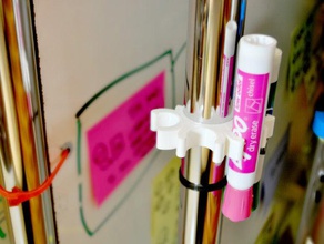 marker holder z-rack whiteboard office makerspace organizer 3d print model - Mito3D