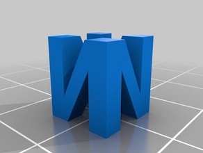 nintendo logotipo esculturas personalizado 3d print model - Mito3D