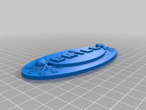 etiqueta com o nome do barco 3d impressão 3d print model - Mito3D