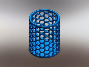 vaso hex Kunst 3d print model - Mito3D