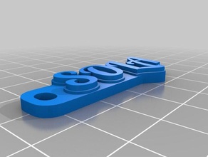 lewis sola de porte-clés personnalisé 3d print model - Mito3D