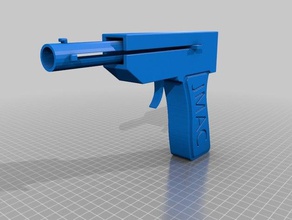 rubber band gun diy paper sketchup 3d print model - Mito3D