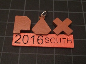 pax south 2016 pendentif 3d l'impression 3d print model - Mito3D