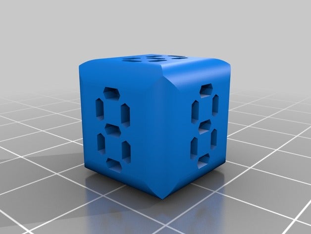 7 segmento d6 v2 3d la stampa gioco da tavolo i dadi di 3D print model - Mito3D