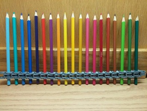 colored pencil chain organization link 3d print model - Mito3D