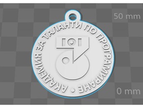 academy talents programming medal jewelry 3d print model - Mito3D