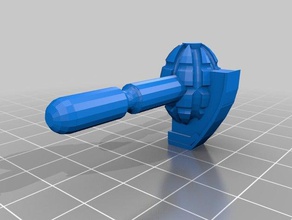 autococker parafuso pino de granada 3d impressão 3d print model - Mito3D