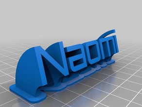 naomi name plate2 office angepasst 3d print model - Mito3D