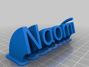 naomi name plate office customized 3d print model - Mito3D