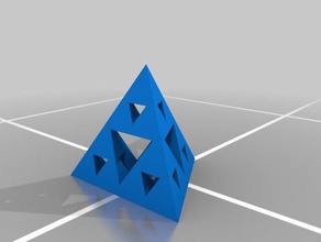 seconda terza iterazione sierpinski tetraedri per la matematica art frattale 3d print model - Mito3D