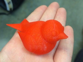 oscilação de aves animais bonito figurine openscad pequeno 3d print model - Mito3D