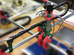 mpcnc cadena de arrastre cable portador del eje la máquina herramientas pórtico en su mayoría el monte impreso 3d print model - Mito3D