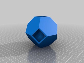 double truncated octahedron math openscad parametric toy 3d print model - Mito3D