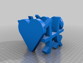 projeto 2 woaini arte 3d print model - Mito3D
