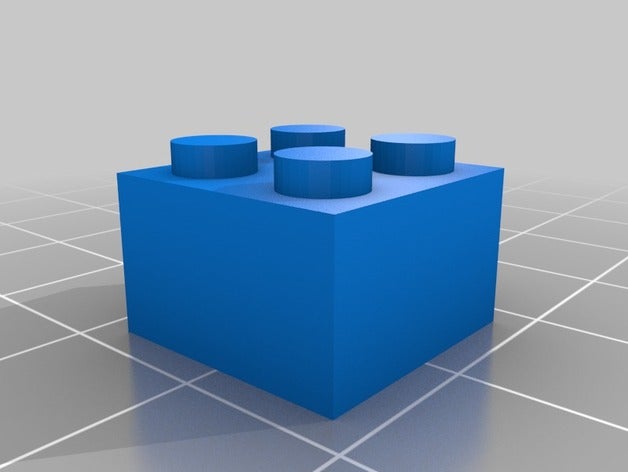 2x2 brick construction toys customized 3D print model - Mito3D