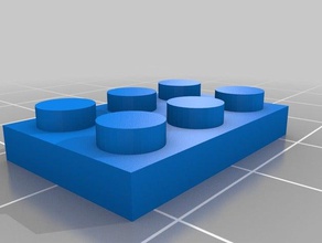 2x3 flach tijolo construção brinquedos personalizado 3d print model - Mito3D