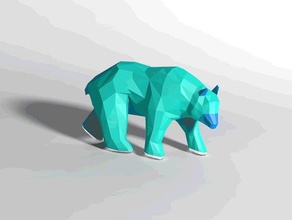 low poly bear animals 3d print model - Mito3D