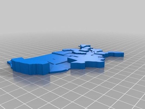 my customized usa electoral college map learning 3d print model - Mito3D