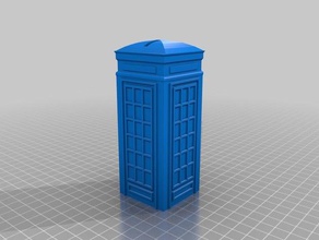 london telephone cabin bankcoffer 3cm hole coins badges cabinet coin bank box piggy 3d print model - Mito3D
