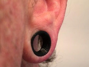 courbe de l'oreille tunnel boucles d'oreilles 3d print model - Mito3D
