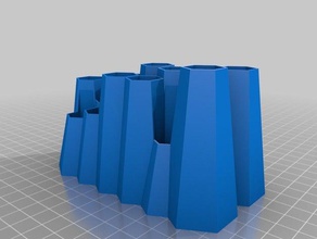 my customized customizeable pen holder office 3d print model - Mito3D