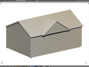 simple modern house starter model buildings structures home residential 3d print model - Mito3D