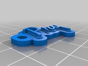 fare leva i portachiavi personalizzato 3d print model - Mito3D