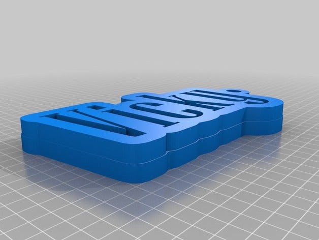 vicky nome della catena chiave gancio targhetta portachiavi 3d la stampa grucce 3dnames 3dnametag tag 3D print model - Mito3D