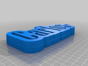 carlos nome della catena chiave gancio targhetta portachiavi 3d la stampa 3dnametag nomi libero catene 3d print model - Mito3D