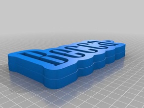 becca name key chain hanger nametag keychain 3d printing 3dname 3dprintable free keychains tag nametags stl 3d print model - Mito3D