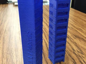 customizable temperature calibration tower 3d printing tests customizer test 3d print model - Mito3D