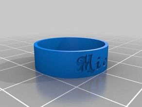 anillo mich anelli personalizzato 3d print model - Mito3D
