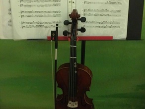 violín stand titular de la cosa música 3d print model - Mito3D