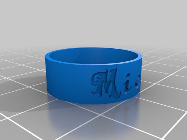 anillo mich2 rings customized 3D print model - Mito3D