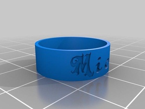 anillo mich2 anéis personalizado 3d print model - Mito3D