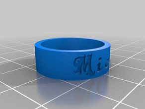 anillo mich3 les anneaux personnalisé 3d print model - Mito3D