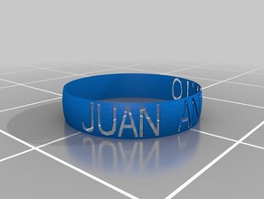 my customized bracelet charm juan antonio jewelry 3d print model - Mito3D