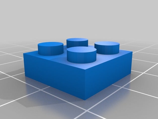 2x2 104 mattoni costruzione i giocattoli personalizzato 3D print model - Mito3D