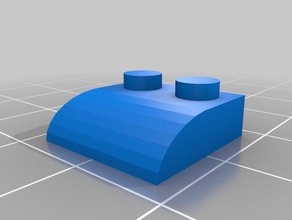 curva de 2x2 construção brinquedos personalizado 3d print model - Mito3D