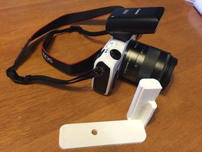 eos geformten release-Platte Griff Kamera canon dslr 3d print model - Mito3D