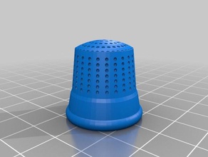 just right thick fingers thimble- openscad household customized 3d print model - Mito3D