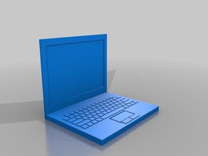 laptop da barbie em tamanho normal modelo móveis boneca casa de bonecas notebook 3d print model - Mito3D