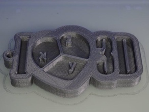 3d love keychain sleutelhanger printing 3dmodel keychains printer xyz xyzprinting 3d print model - Mito3D