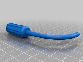 curved flat srewdriver hand tools 3d print model - Mito3D