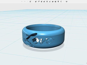 love ring rings 3d print model - Mito3D