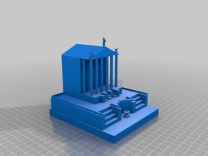 templo de césar 3d impressão romano roma 3d print model - Mito3D