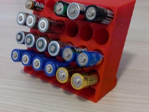 battery storage desktop organization 3d print model - Mito3D
